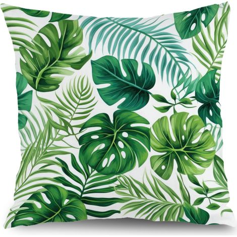 Housses de coussin fleurs colorées, décoration intérieure extérieure maison,50×50cm (1/5)
