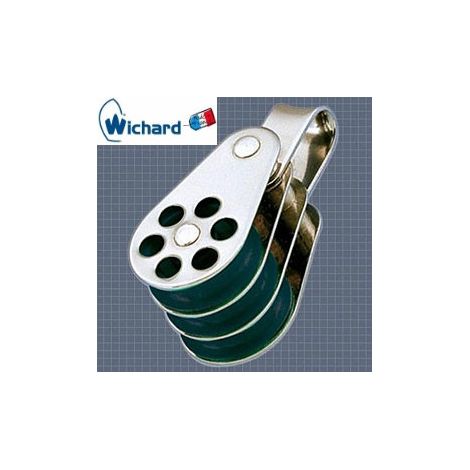 Poulie inox 316L triple anneau Ø24 wichard (1/2)