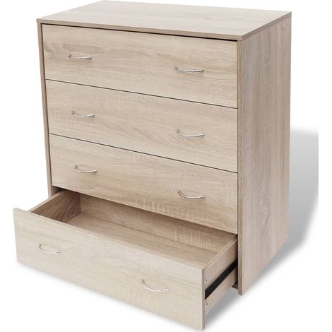 Maison Exclusive - Credenza con 4 Cassetti 60x30,5x71 cm Colore Rovere