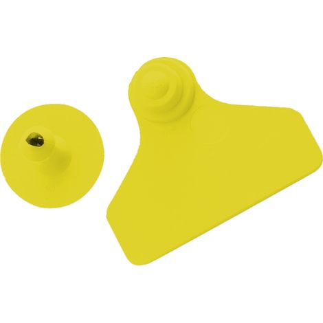 Boucles de marquage Ukalflex large+bouton nue jaune x20 (1/3)