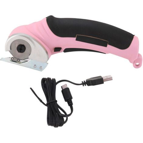 Ciseaux de Couture, Ciseaux électriques sans Fil à Large Application en Acier Inoxydable PA, Rechargeables à Haute efficacité pour le Matériel (PINK)