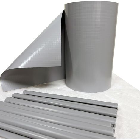 TENAX Twist 0,19 x 35 m Grigio, Strisce Frangivista in PVC con 25 Clip, Copertura Privacy Decorativa per Recinzioni a Pannelli, Cancellate, Ringhiere, Balconi e Giardini (1/5)