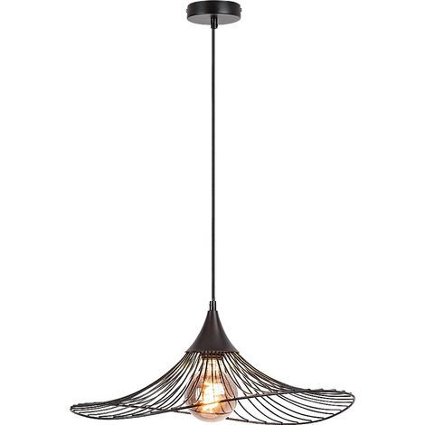 Sombero Metal Matt Black E27 1 x Max.40W H: 150 cm Ø50 cm Dimmabile (1/5)