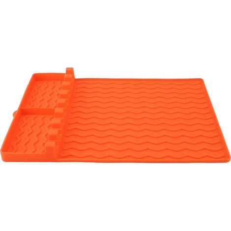 Tapis de cuisson en silicone résistant à la chaleur, facile à nettoyer et polyvalent, avec spatule intégrée pour barbecue extérieur ou plan de travail (type 2). (1/5)