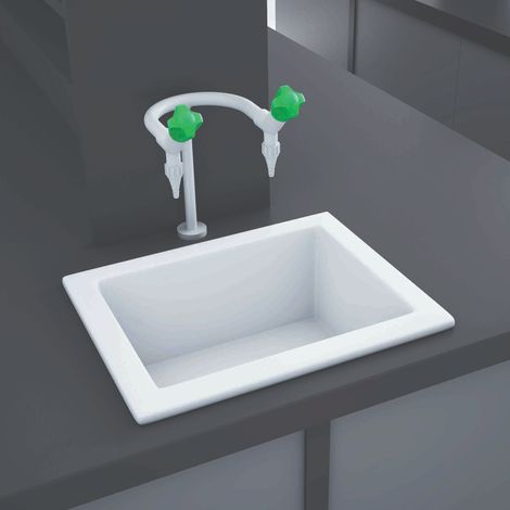 RAK Laboratory 4 Ceramic Belfast Kitchen Sink 1.0 Bowl 460mm L x 365mm W - Alpine White (1/4)