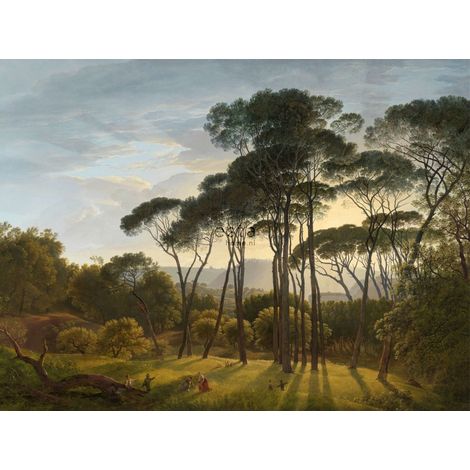 papier peint panoramique paysage italien vert foncé - ESTAhome (1/5)