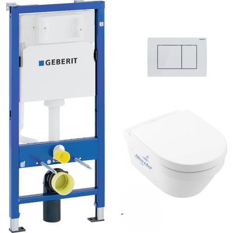 Pack WC Bati Geberit UP100 + WC sans bride Villeroy & Boch Architectura (1/5)