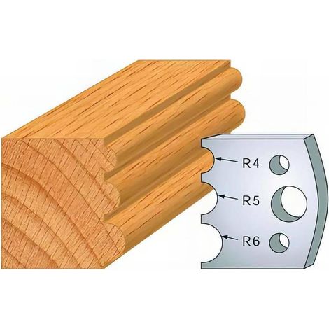 Jeu de 2 Fers Profilés Acier HT 40 x 4 mm - N°090 Tourillons - Outil de menuiserie - Diamwood