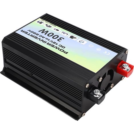 300-W-Spannungswandler mit Universalstecker, 2 USB-Anschlüssen, intelligenter Kühlung, modifizierter Wellenform, Kfz-Transformator, 12 V auf 220 V Wechselstrom (1/5)
