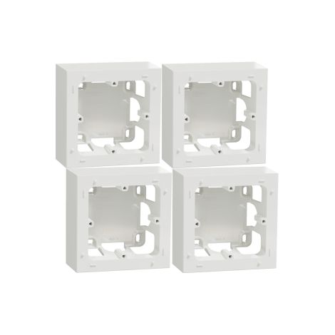 Schneider - Odace 2011 - Styl - Lot de 4 cadres saillie 1 poste - Blanc - Ref. : S520762x4 (1/3)