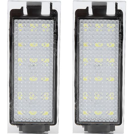 Zoternen – Éclairage de plaque d'immatriculation LED 18 perles – Étanche et résistant aux chocs – 2 pièces pour Twingo/Clio/Mégane