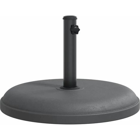 Base rotonda per ombrellone adatta a palo da 49,5 x 32 cm fissaggio a sgancio rapido plastica grigio scuro 020047467