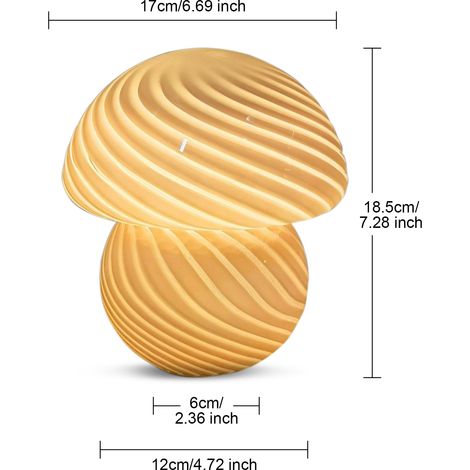 Lampe champignon rechargeable à intensité variable, veilleuse champignon idéale pour l'allaitement et la chambre d'enfant. Cadeau parfait pour la chambre de bébé. (1/4)