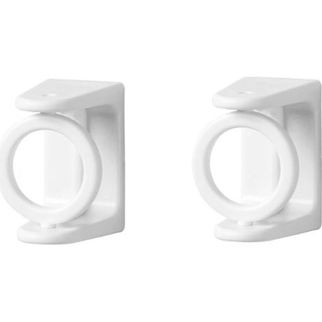 Soporte de barra de cortina ajustable sin perforaciones, gancho de clip, soporte de riel para ropa autoadhesivo, gancho de anillo triangular giratorio de 360 grados
