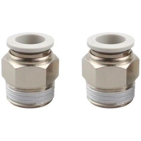 2pcs Connecteur Rapide d'air raccords Pneumatiques Connecteur Raccords Rapides Dia 8mm（Blanc,PC-8-02） (1/5)