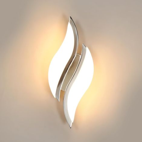 1 Applique Murale LED, Design Feuille, Acrylique, Métal Chromé, Intérieur Salon Chambre (1/5)