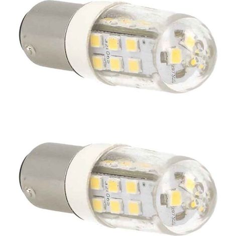 2 Pezzi Lampada Led Barca BAY15D Bianco Neutro 12V 24V 4W