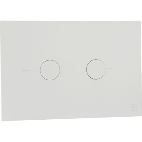 JTP Metal Pneumatic Dual Flush Plate - Matt White