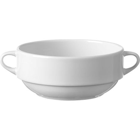 Bol à soupe avec bords renforcés, 340 ml, ø160 mm, porcelaine blanche (1/3)