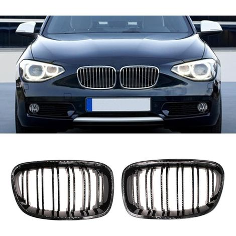 Grille de voiture à double lamelle noir brillant pour F20 F21 Série 1 2011-2014 (1/5)