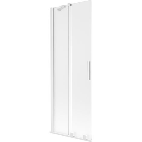 Mexen Velar Badewannenwand 2-teilig verschiebbar 70 x 150 cm, satiniert, weiß - 896-070-000-31-20 (1/2)