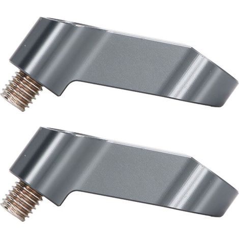 1 Paire d'Extenseurs de Support Rétroviseur Moto 10mm/0.39in - Adaptateur de Rehausse - Compatible NMAX 155/125 (2015-2022) - Gris (1/5)