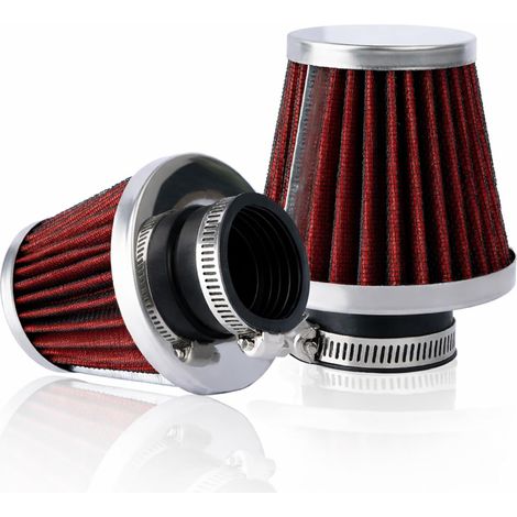 Luftfilter – 1 Stück – Edelstahl – Doppellagig – Motorrad, Roller, ATV – 38 mm, 39 mm, 40 mm (1/5)