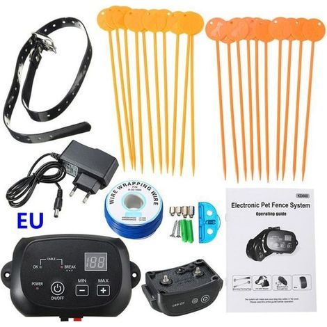 Chien Collier Électrique Anti Fugue Choc Dressage Clôture Invisibe Rechargeable EU