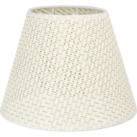 Couvercle lumière tissé – PE tissé – beige – facile installer – douille E27/E14