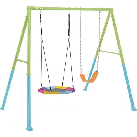 Intex Kinderhängematte mit Sitz und Nest Blau Orange