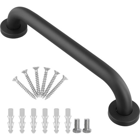 30CM Barre d'appui Salle de Bain, Barre de Maintien Acier Inoxydable Noir avec Vis Cachées, pour Salle de Bain, Cuisine, Escaliers (1/5)