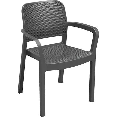 Sedia da Giardino Polipropilene Effetto Rattan