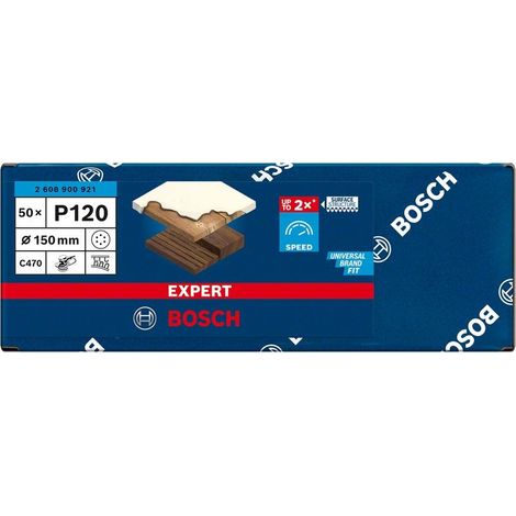 2608900921 - Set 50 fogli abrasivi C470 , D150mm , P120 , EXPERT for LEGNO+VERNICE