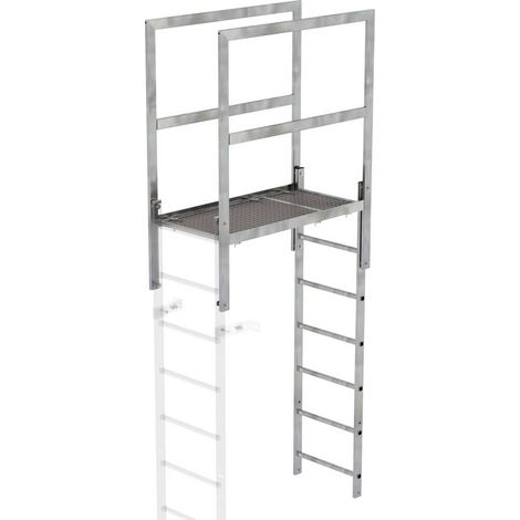 Günzburger Steigtechnik Escalier en acrotère acier galvanisé longueur 1.200mm - 063183 (1/3)