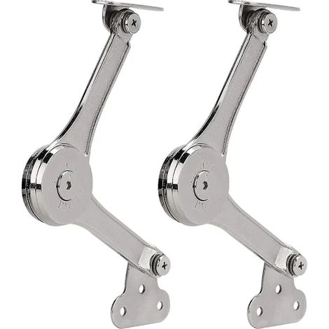 2 robuste cerniere di supporto pieghevoli con chiusura ammortizzata, che mantengono il coperchio del mobile aperto. (1/4)