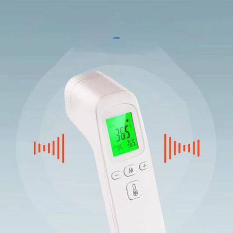 Tragbares digitales berührungsloses Infrarot-Thermometer mit 3-Farben-Alarm, Präzisions-Industriethermometer (1/5)