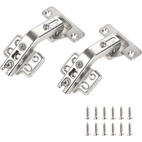 Charnières de porte de cuisine à plateau tournant à 135°, conception à angle dissimulé entièrement visible, 1 paire