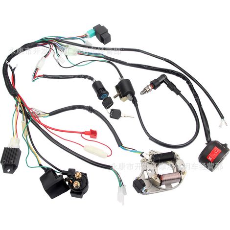 Off-road motorcycle/ATV/beach motorcycle accessories 70/90/110cc complete vehicle wiring harness, starting ignition CDI kit (1/5)