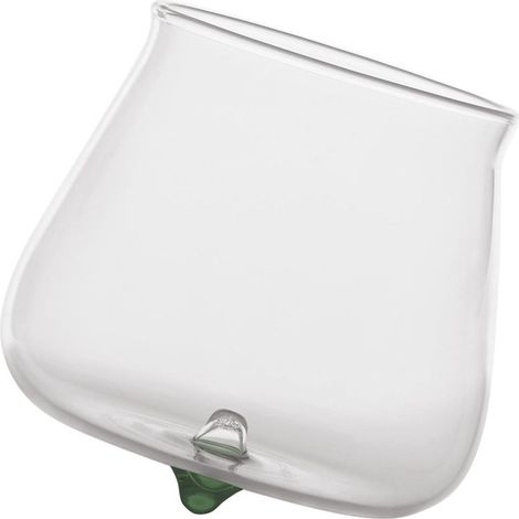 Pirolo Lot De 6 Verres Tumbler Junior En Verre Borosilicate Vert - Design Toupie Rotative, Élégants, Résistants Et Lavables Au Lave-Vaisselle (1/4)