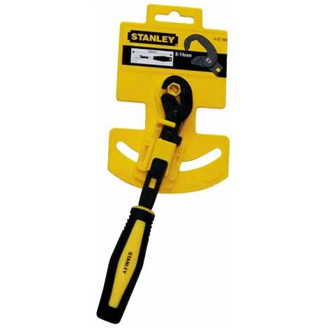 Stanley – Clé à griffe effet cliquet 13-19mm – Serrage rapide sans retirer – Poignée bimatière confort – Corps forgé pour couple élevé