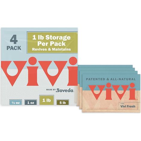 4 Pack Moisture Control Packs in Resealable Bag For All Airtight Storage Containers Store Longer Preserve Freshness 4 Pack (1/5)