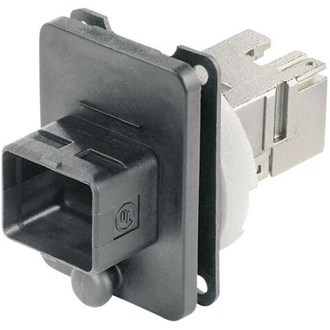 RJ45-Set de bride Variante 4 Telegärtner 100007419 RJ45 embase femelle à encastrer Pôle: 8P8C noir 1 pc(s) Q400181 (1/4)