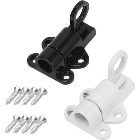 Lot de 2 verrous de porte automatiques en aluminium, pêne à ressort à rebond, pour fenêtres, portes de cabanon, maisons