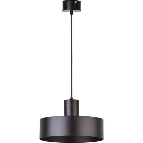 Lampada a sospensione Sigma Rif nera metallo Ø25 E27 (1/2)