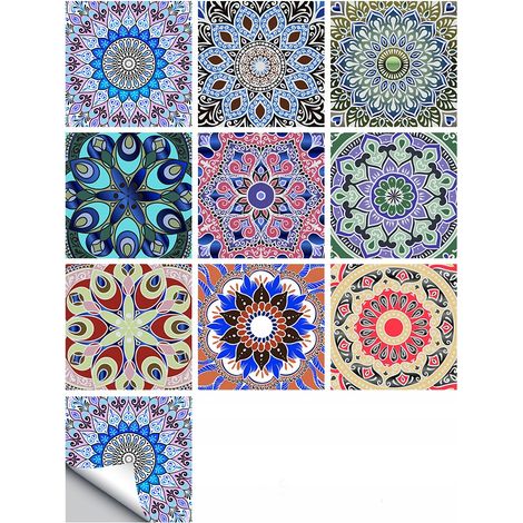 Pannelli autoadesivi in laminato PVC, 10 pezzi, carta da parati 20x20 cm zm-06-019 (1/5)