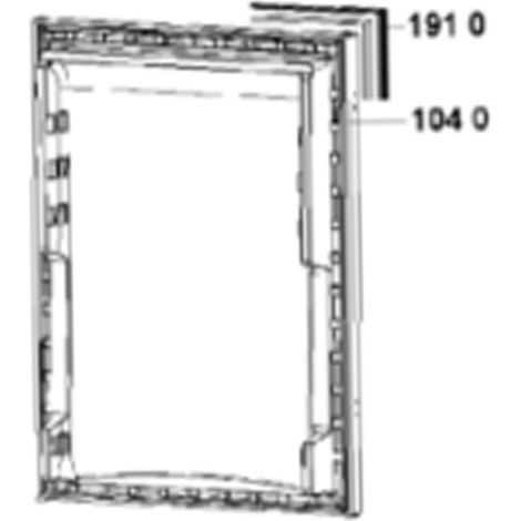 Ersatzteil - Tür-Dichtung 923x483 (Referenz 1910) -  - INDESIT, WHIRLPOOL, IGNIS, ARISTON HOTPOINT, BAUKNECHT, KITCHENAID, FRANKE, ATAG, PRIVILEG