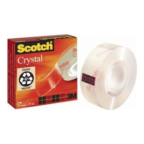 Scotch Crystal Clear 600 cinta adhesiva transparente 19 mm