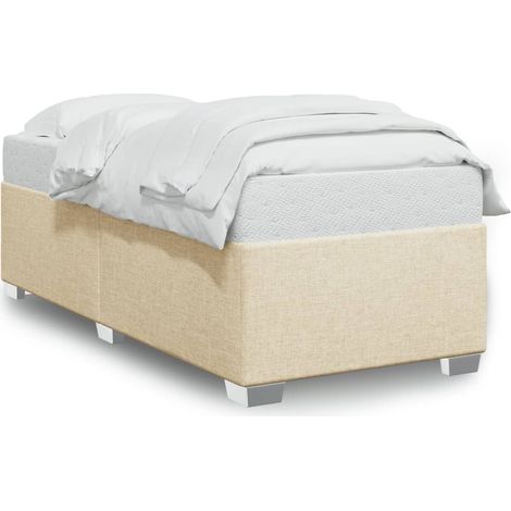 Maison Exclusive - Cadre de lit sans matelas crème 80x200 cm tissu