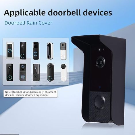 Door Bell Rain Cover, Metal Door Bell Cover, Fits Video Doorbells (1/4)