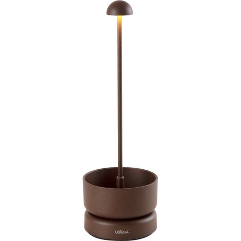 Lampe de table sans fil aluminium BASKET Rouille H31cm